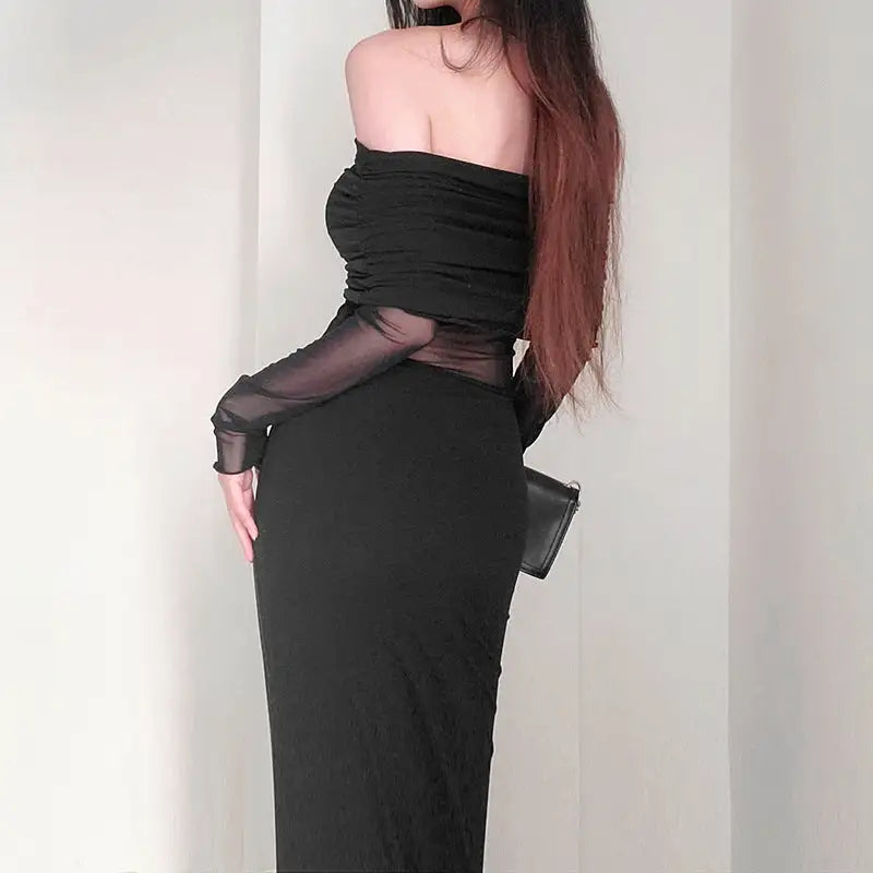 Elegant Off Shoulder Dress - Stylish Off Shoulder Dress for Any Occasion - Store 48