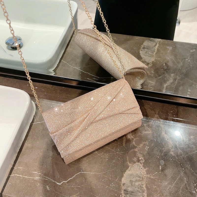 Gold Envelope Clutch - Fashionable Gold Fashion Envelope Clutch