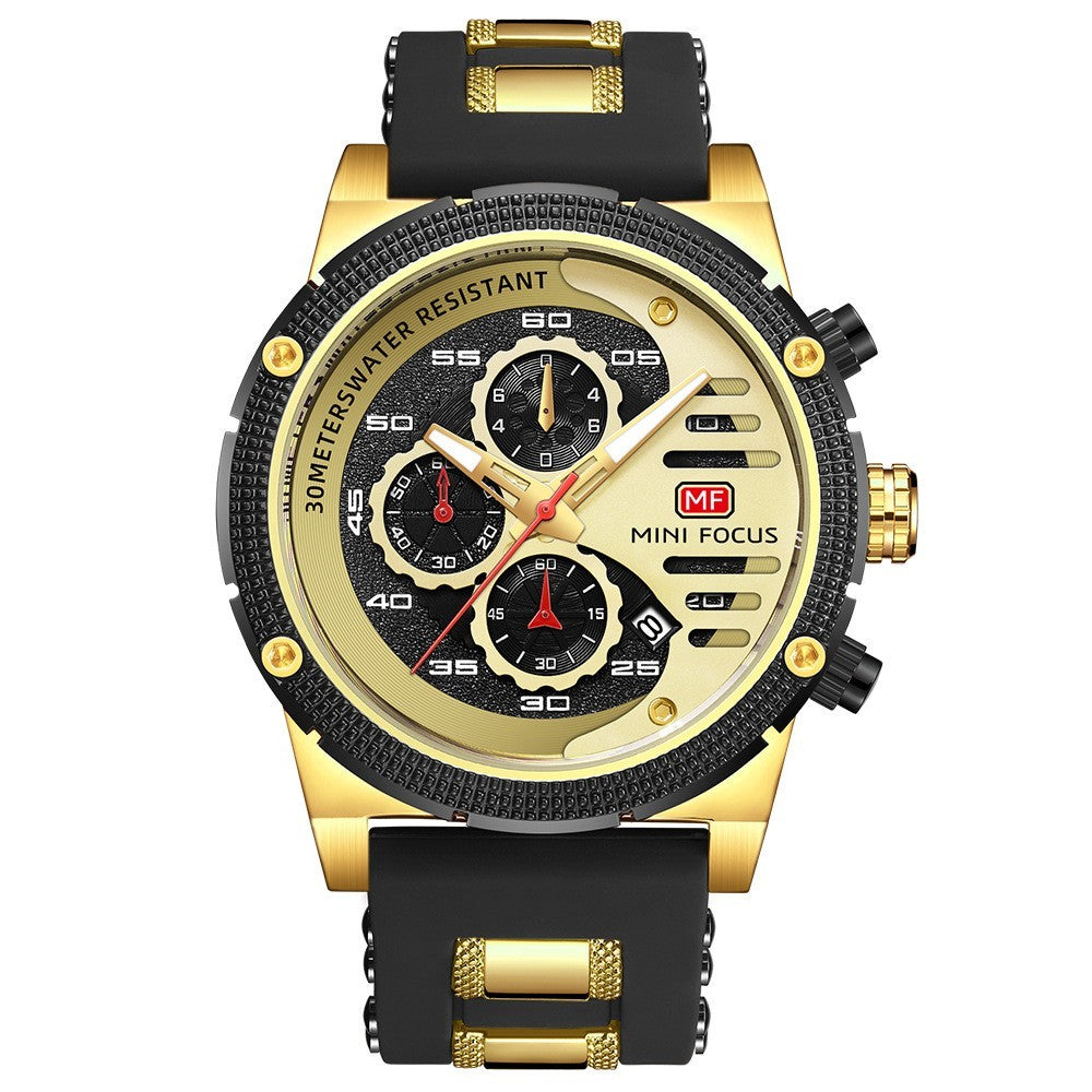Men's Waterproof Sports Watch - Multifunctional Luminous Quartz Timepiece