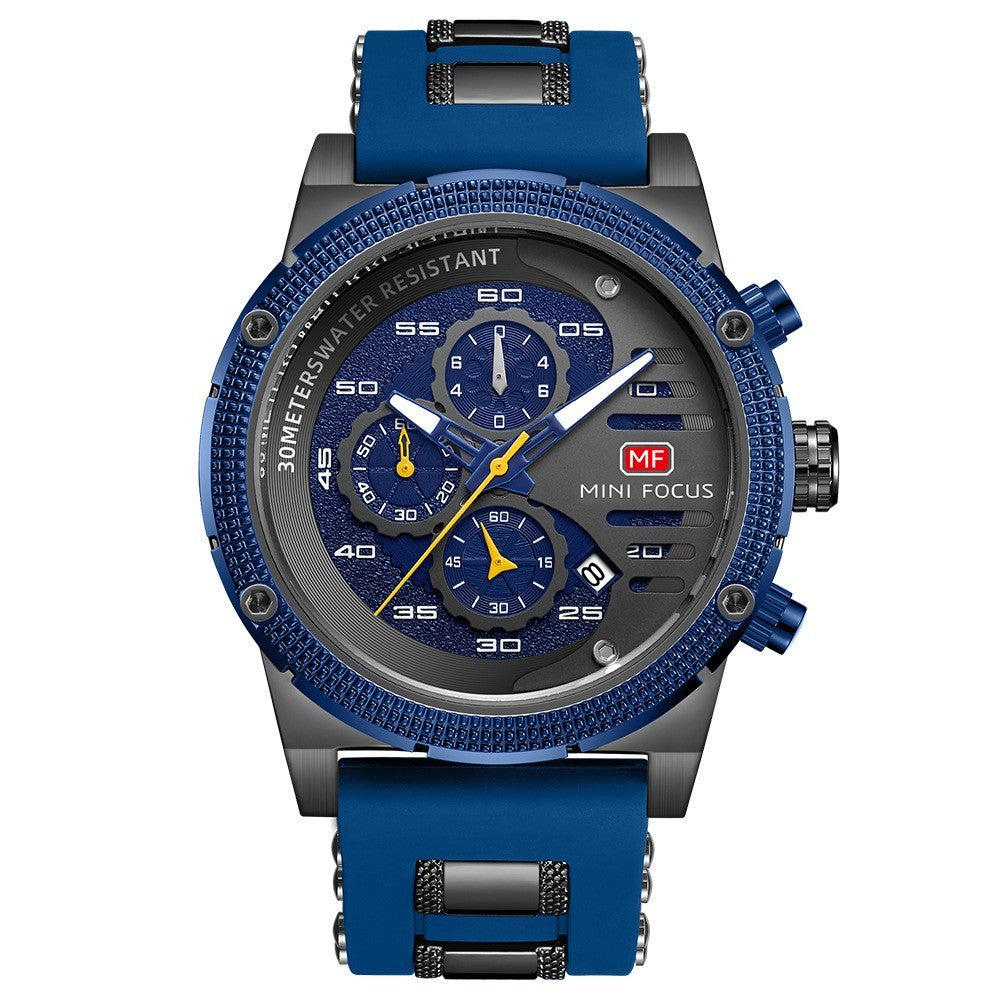 Men's Waterproof Sports Watch - Multifunctional Luminous Quartz Timepiece
