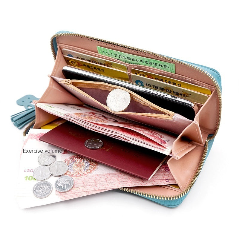 Color Matching Coin Purse - Stylish Long Handbag and Card Holder for Everyday Use