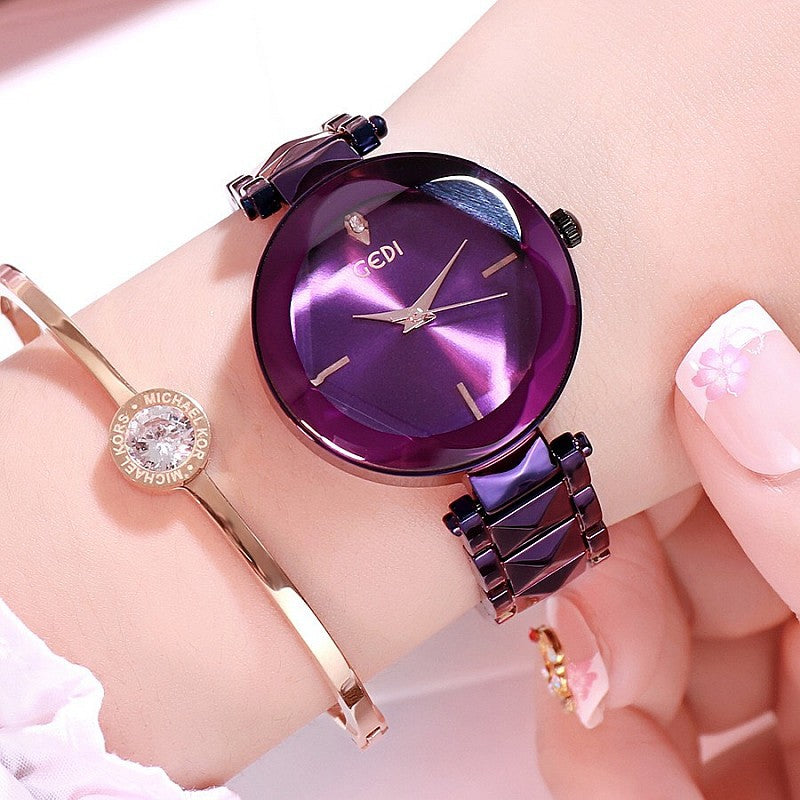 New Personalized Women's Fashion Watch with Steel Belt Atmospheric Design