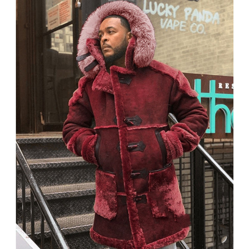 Men's Velvet Jacket with Horn Buttons