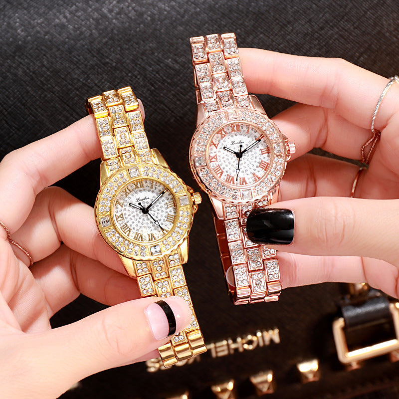 Women's Fashion Rhinestone Alloy Quartz Watch
