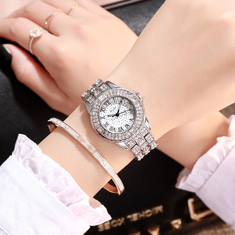 Women's Fashion Rhinestone Alloy Quartz Watch
