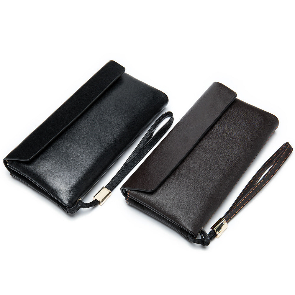 Leather Wallet Mid-length Soft Leather Wallet Top Layer Cowhide for Women