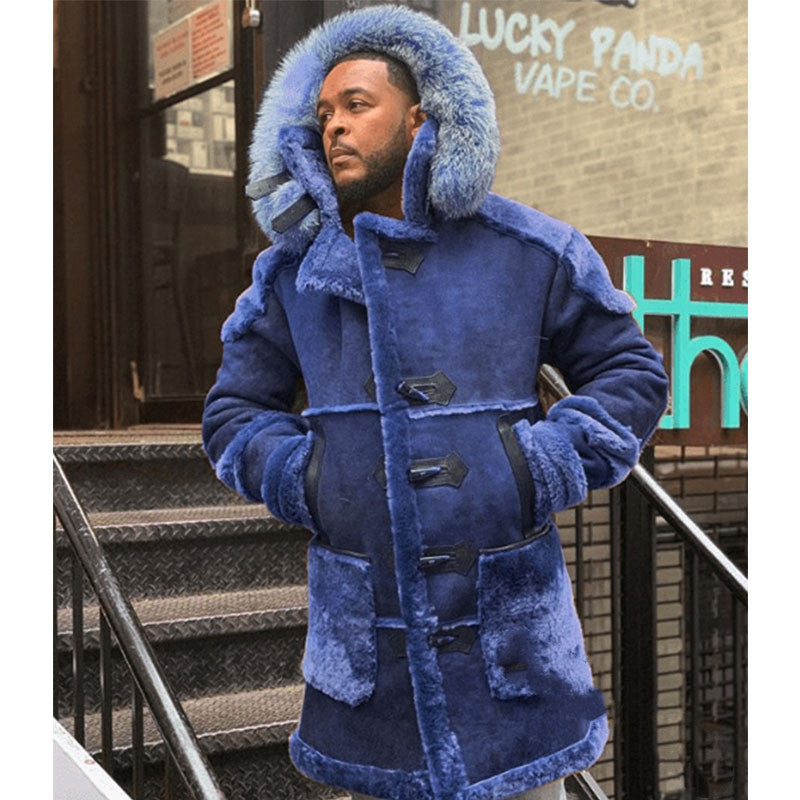 Men's Velvet Jacket with Horn Buttons