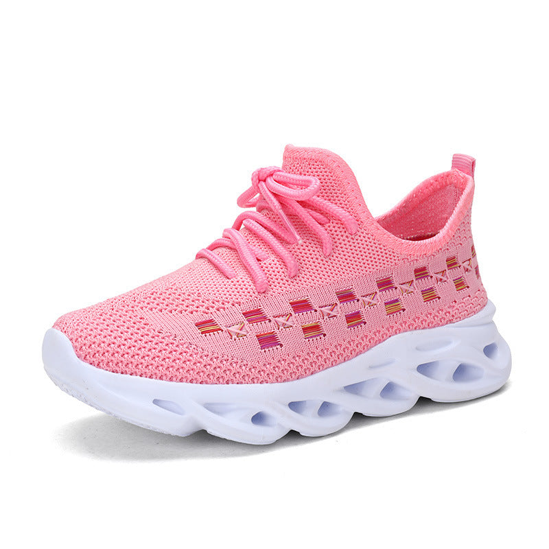 Girls' Mesh Sports Shoes for Active Kids