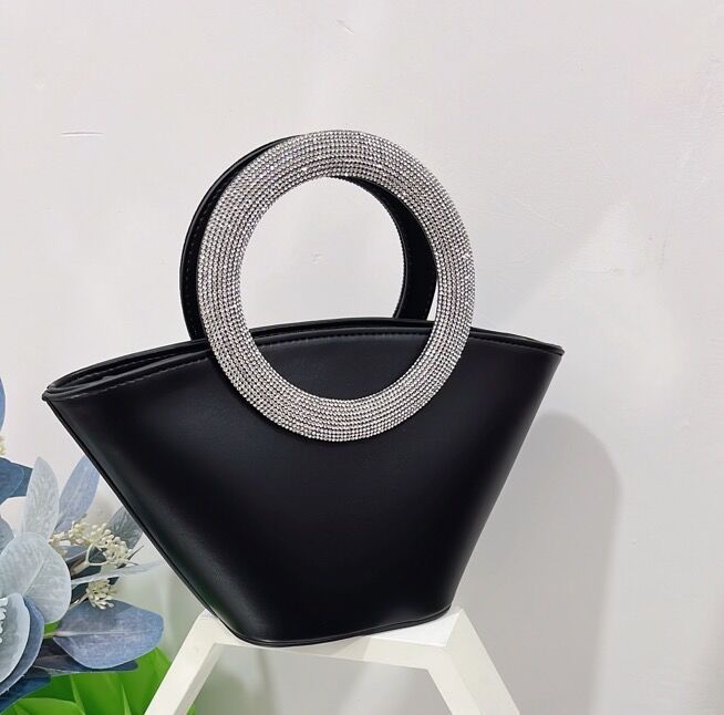 Portable Diamond Handle Basket - Round Handle Design for Easy Carrying
