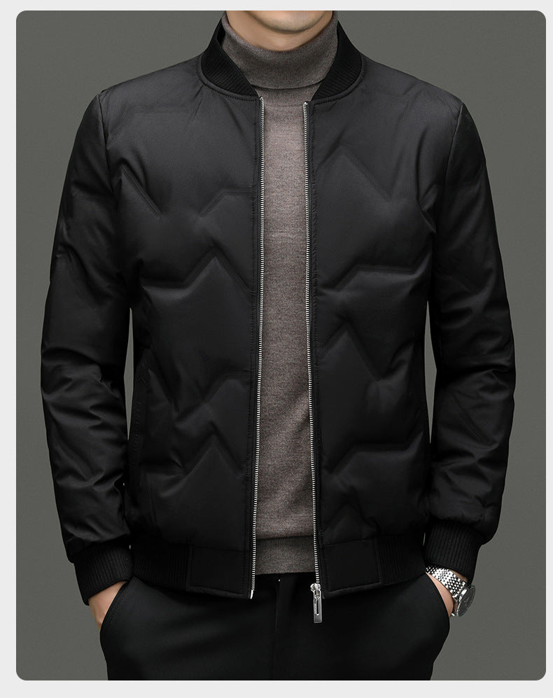 Duck Down Winter Jacket - Lightweight, Warm Business Casual Style for Men