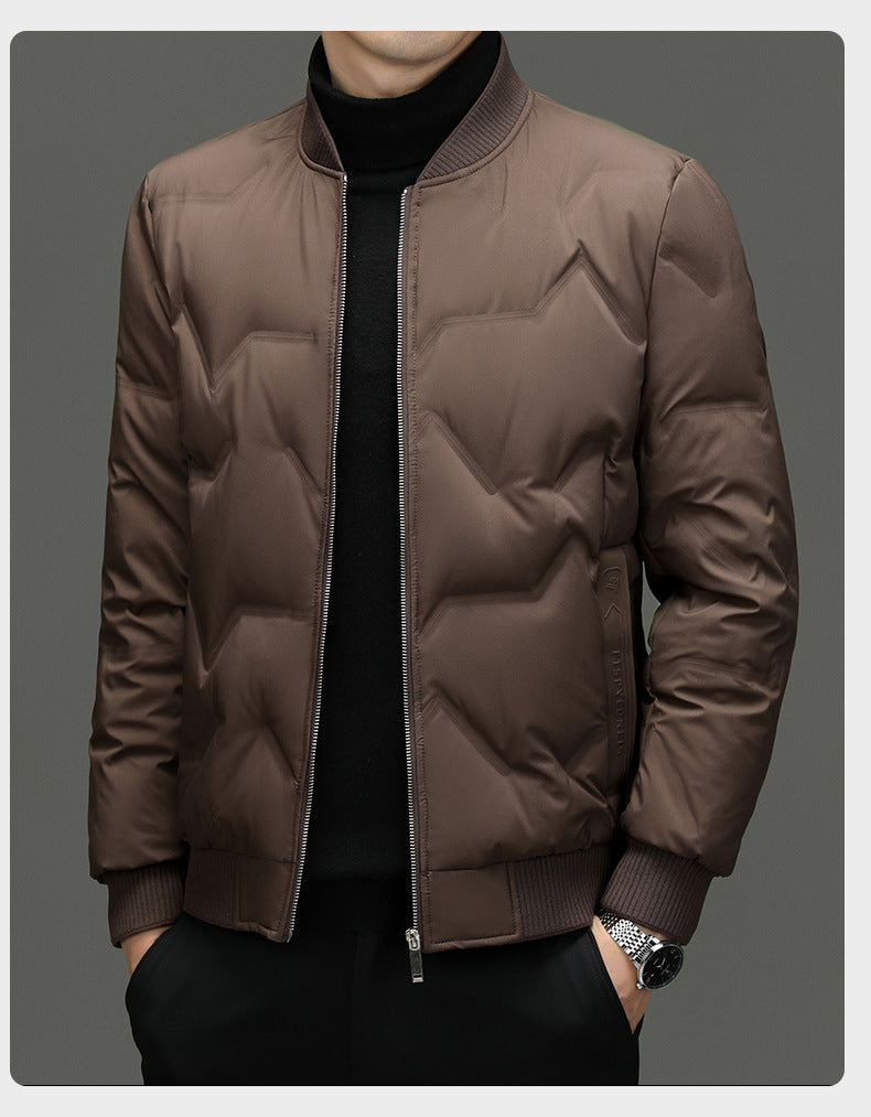 Duck Down Winter Jacket - Lightweight, Warm Business Casual Style for Men