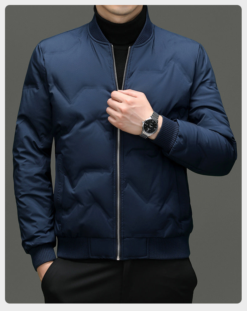 Duck Down Winter Jacket - Lightweight, Warm Business Casual Style for Men