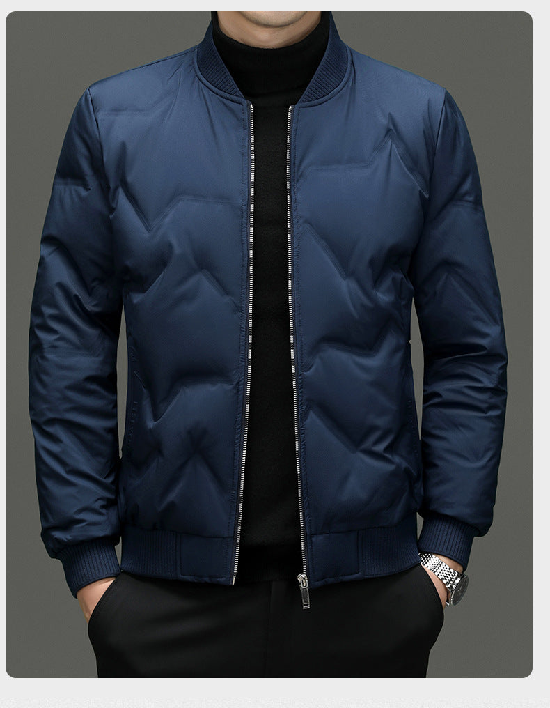 Duck Down Winter Jacket - Lightweight, Warm Business Casual Style for Men