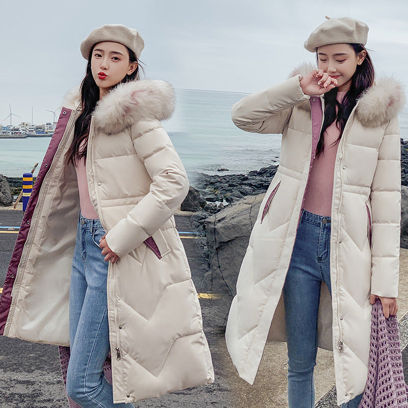 Autumn Winter Thickened Mid-Length Down Jacket for Ultimate Warmth
