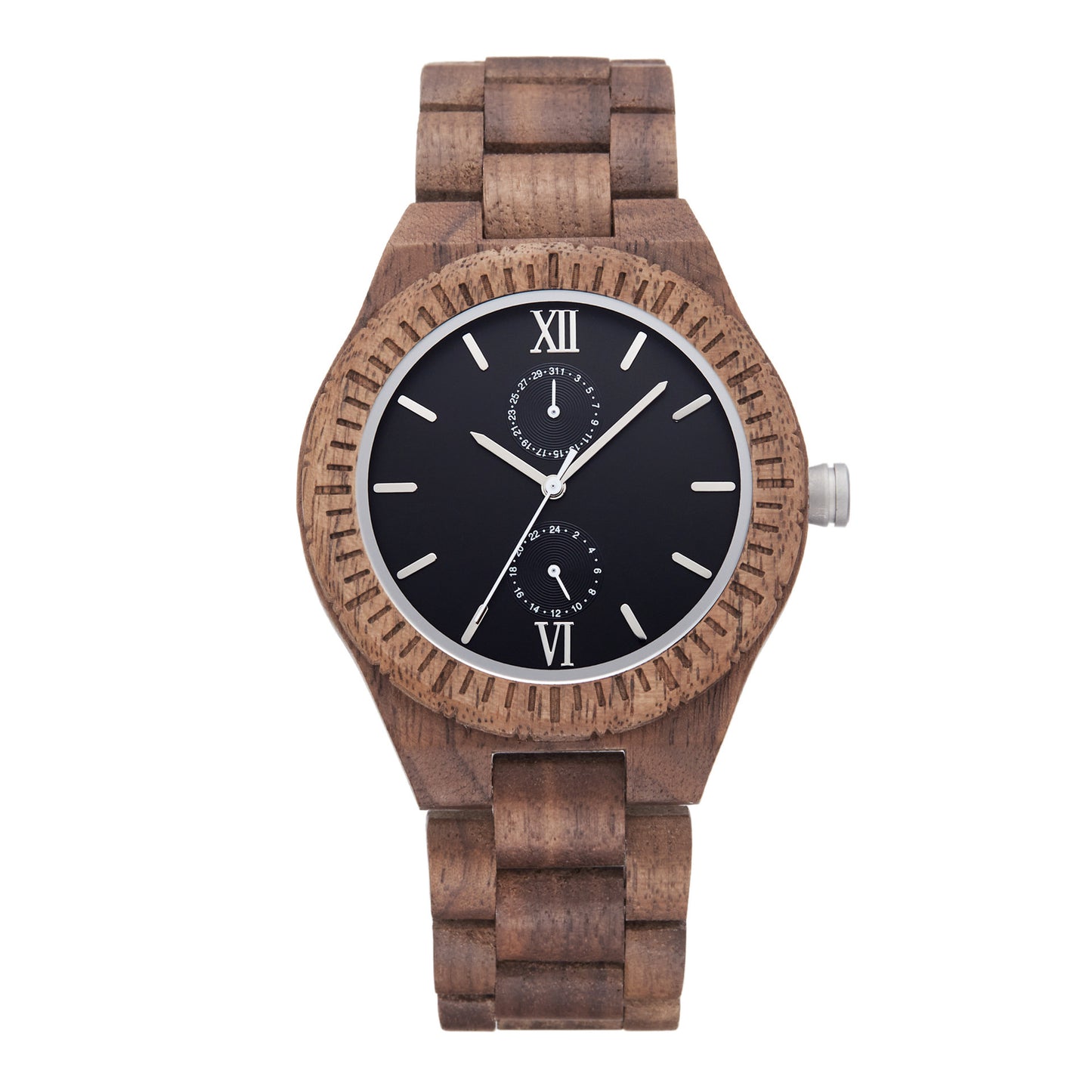 Men's Wooden Watch - Multi-functional Quartz Movement