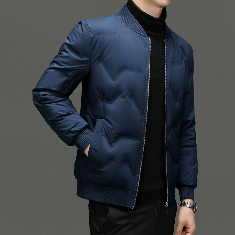 Duck Down Winter Jacket - Lightweight, Warm Business Casual Style for Men