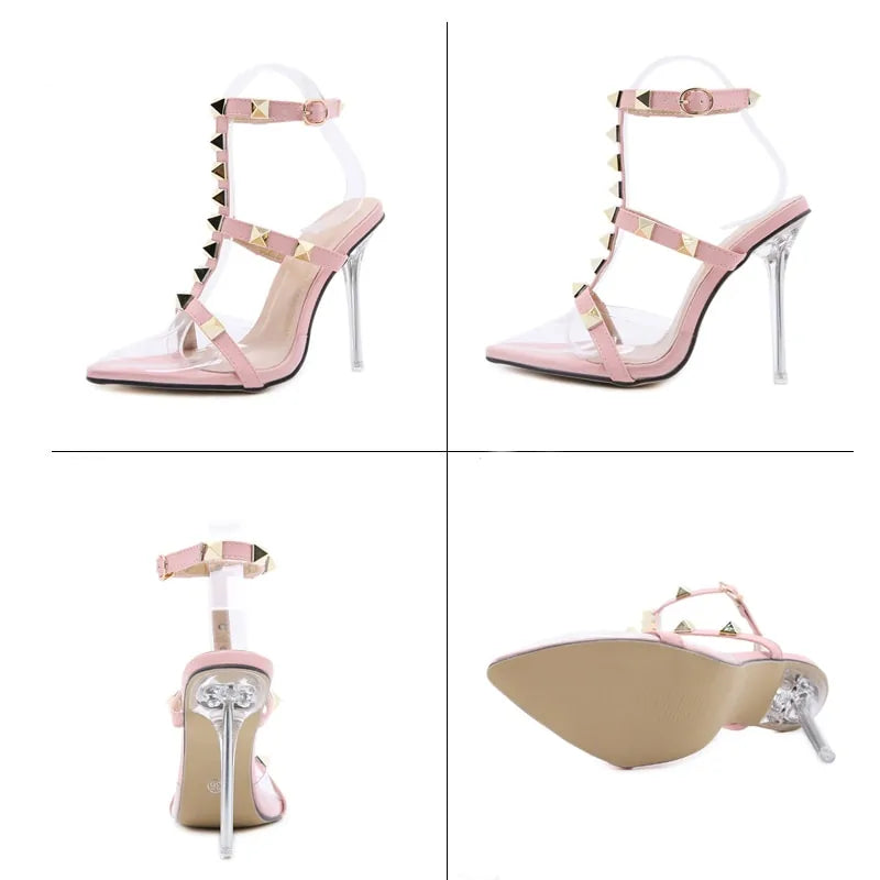 Women's High Heels Rivet - Stylish and Elegant Footwear