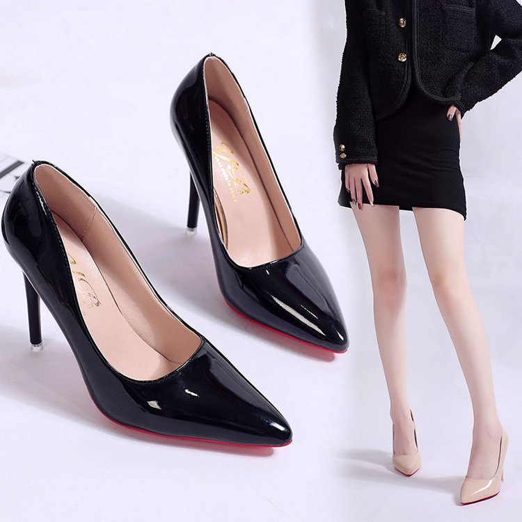 Women's Stiletto High Heels Red Bottom, Sexy Pointed Toe Super High Heel Solid Colour