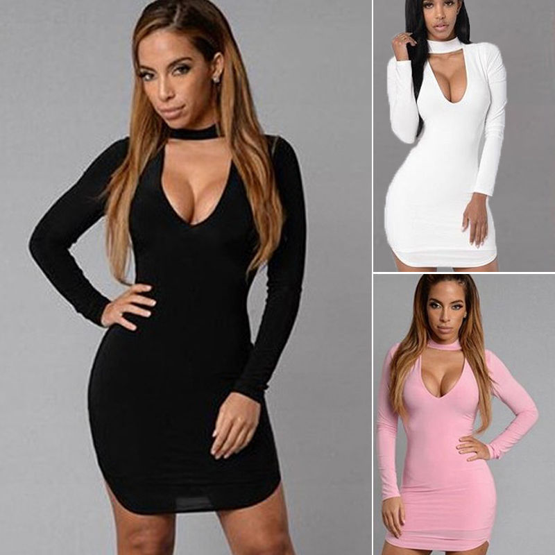 Bursting V Collar Cocktail Dress - Sexy Party Wear Dresses