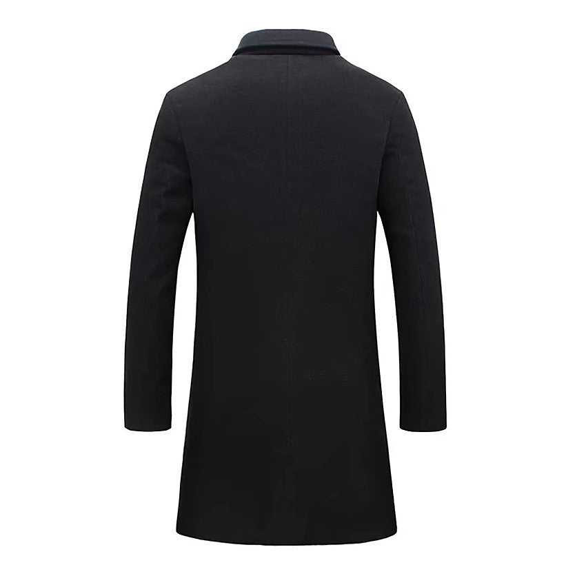 Woolen Mid-length Trench Coat for Men - Multi-color Options Available