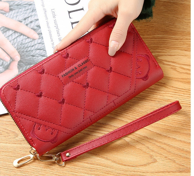 Women's Long Zipper Wallet - Fashionable Single Zipper Design