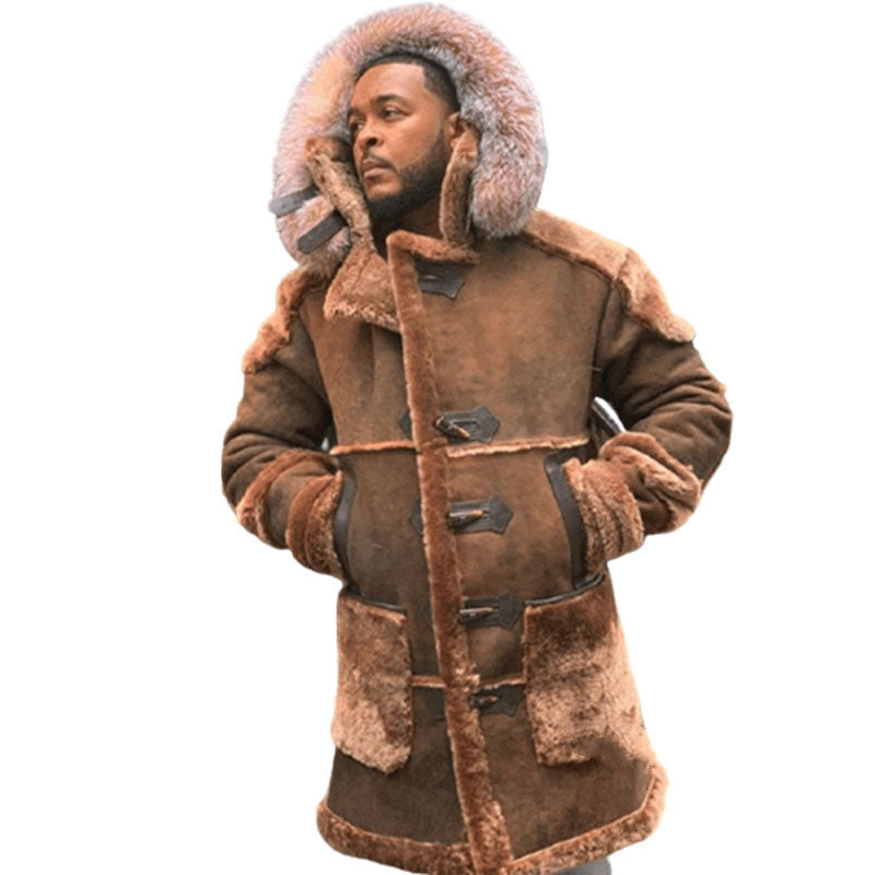 Men's Velvet Jacket with Horn Buttons