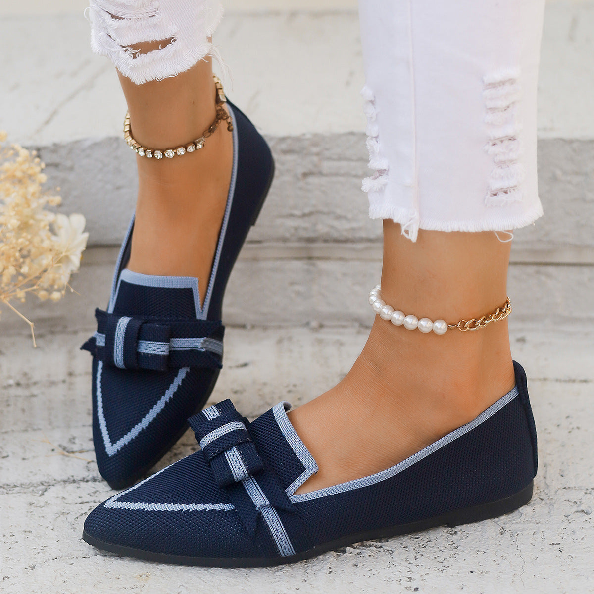 Bowknot Casual Shoes - Comfortable and Stylish Everyday Footwear