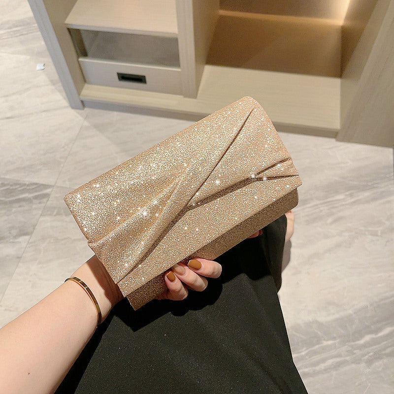Gold Envelope Clutch - Fashionable Gold Fashion Envelope Clutch