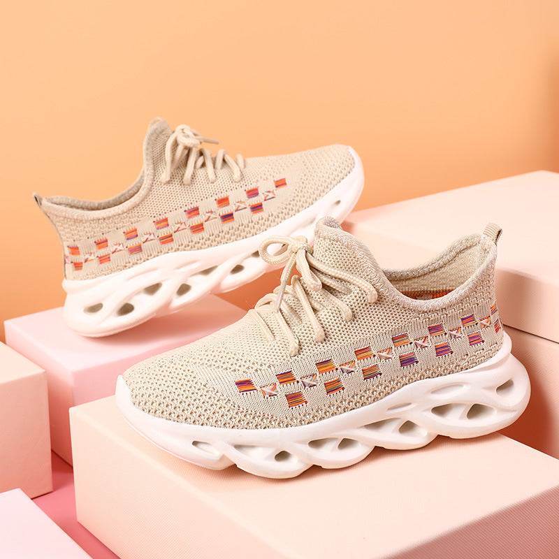 Girls' Mesh Sports Shoes for Active Kids