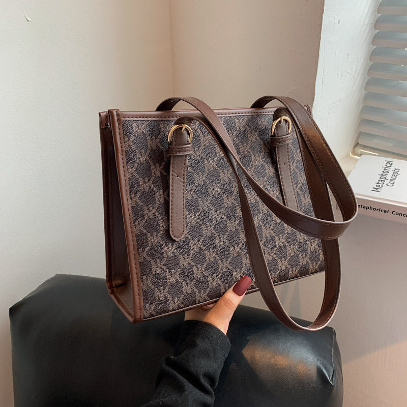 Fashion Women's Large Capacity Handbag Commuter Printing Student Shoulder Bag