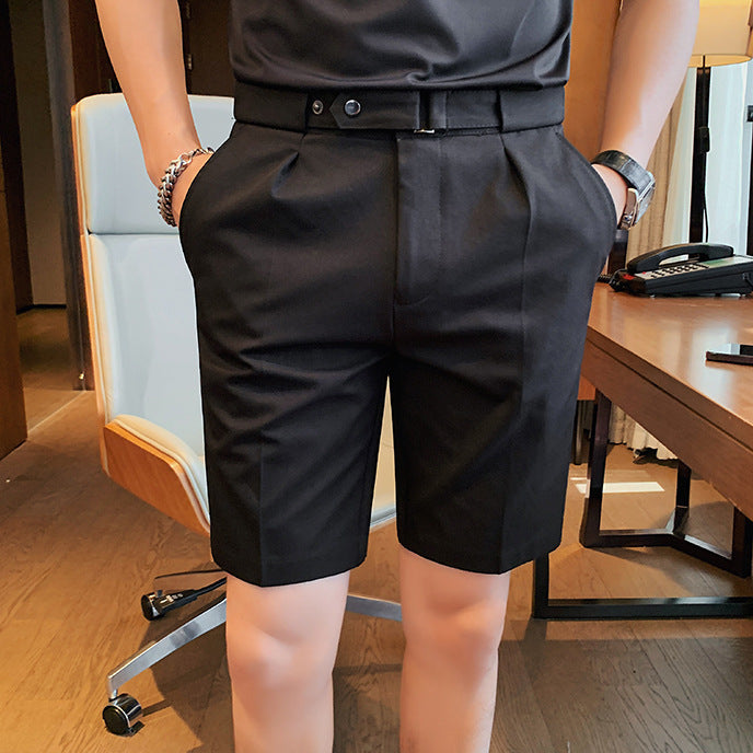 Men's Summer Suit Shorts Thin Slim Fit All-Matching