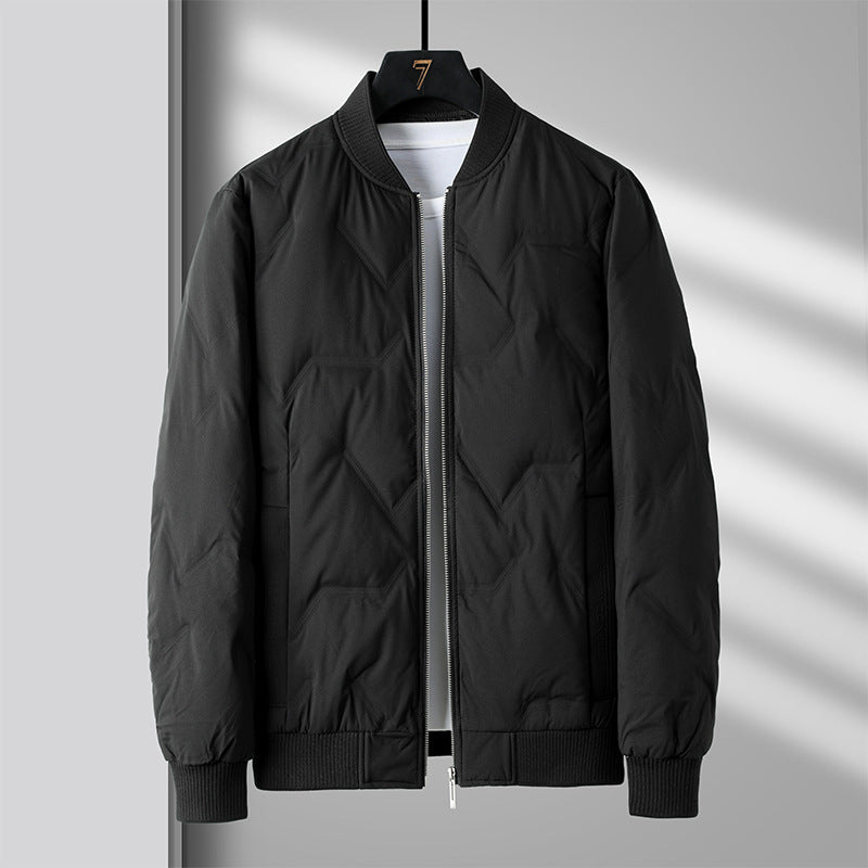Duck Down Winter Jacket - Lightweight, Warm Business Casual Style for Men