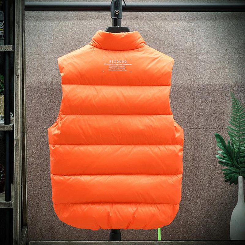 Men's Winter Down Vest - Fashion Stand-Collar Sleeveless Jacket, Solid Thickened Outerwear