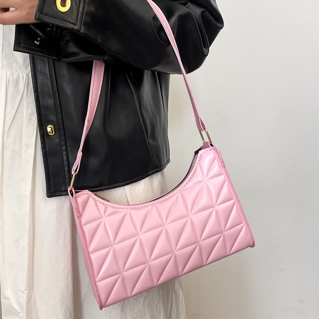Rhombus Women's Shoulder Bag - Classic Style All-Matching Handbag