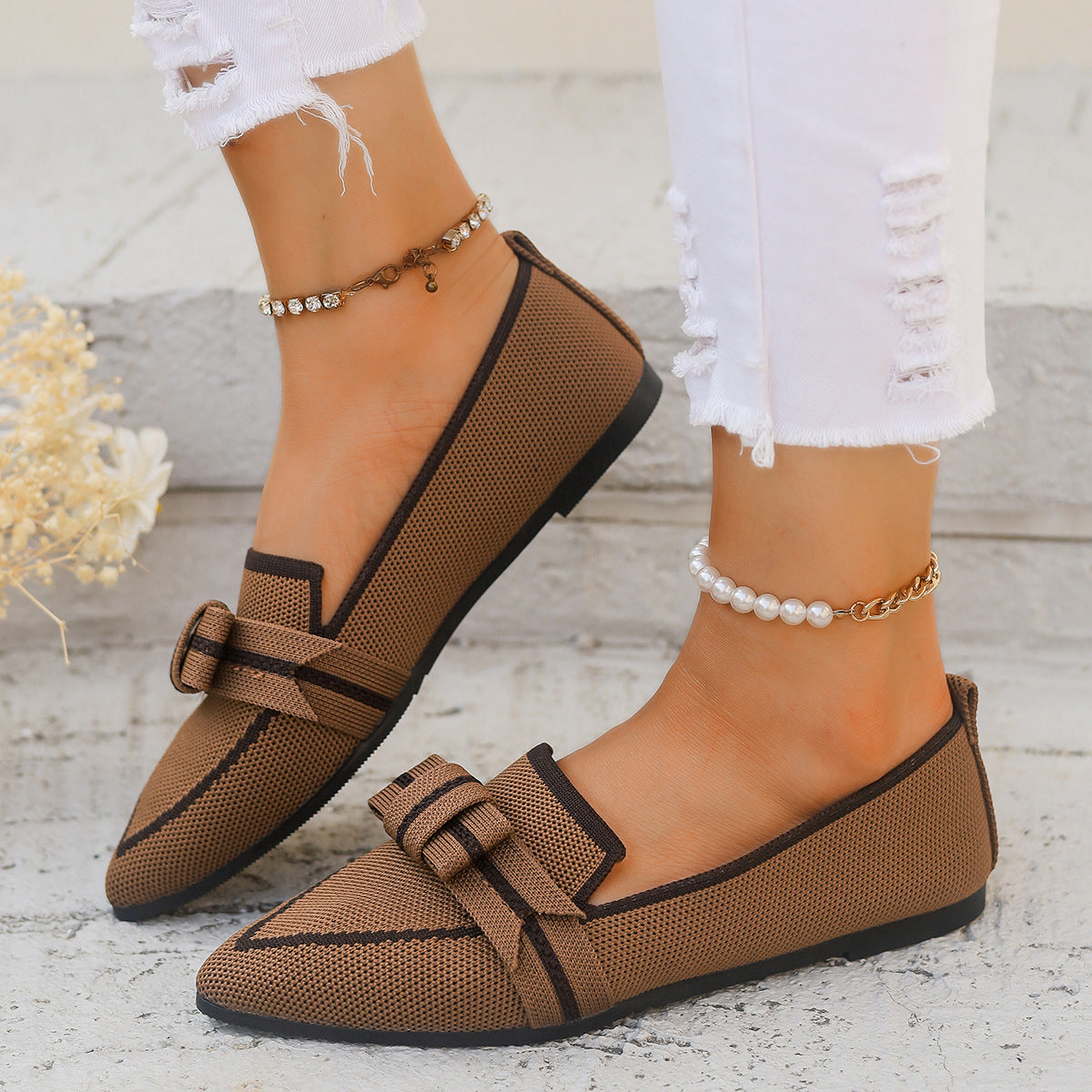 Bowknot Casual Shoes - Comfortable and Stylish Everyday Footwear