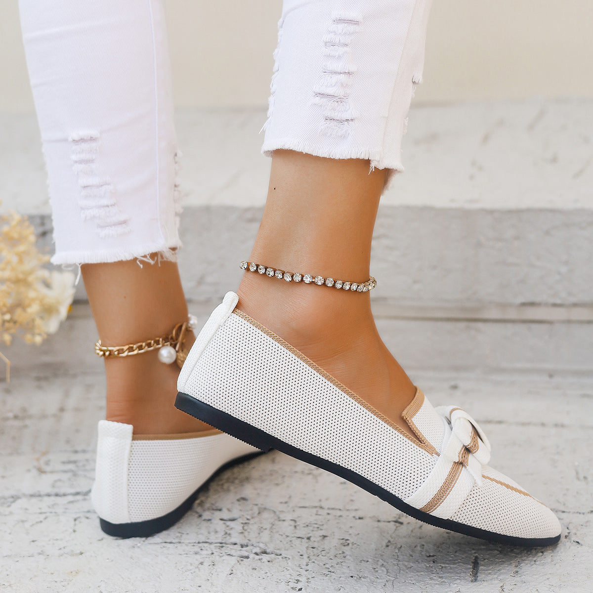 Bowknot Casual Shoes - Comfortable and Stylish Everyday Footwear