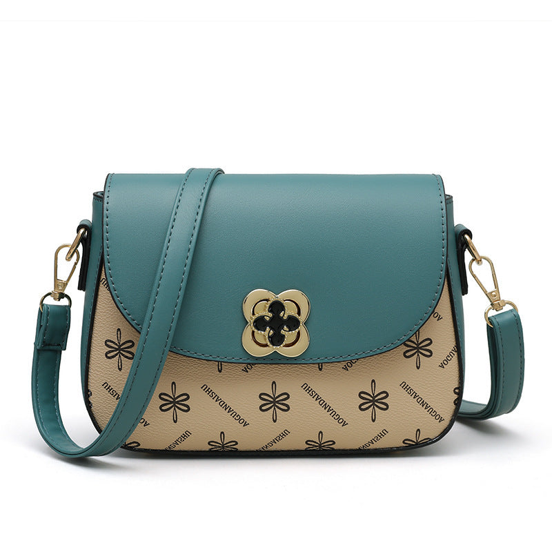 Women's Contrast Colour Bag - Small Printed Design