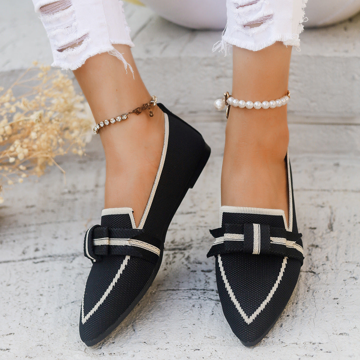 Bowknot Casual Shoes - Comfortable and Stylish Everyday Footwear