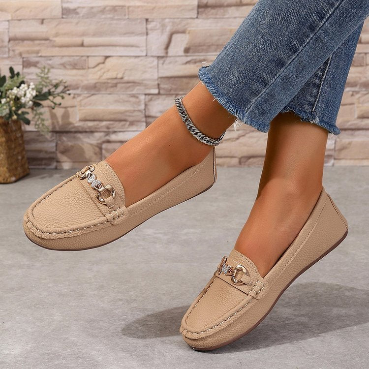 New Spring And Autumn Comfortable Slip-On Pumps - Flat Bottom Versatile Soft Bottom Shallow Mouth