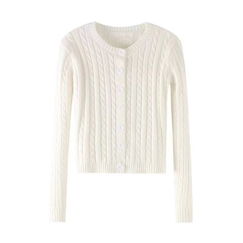 Retro Knitted Cardigan Sweater Single-breasted Casual Coat