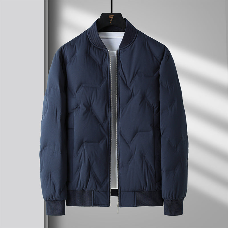 Duck Down Winter Jacket - Lightweight, Warm Business Casual Style for Men