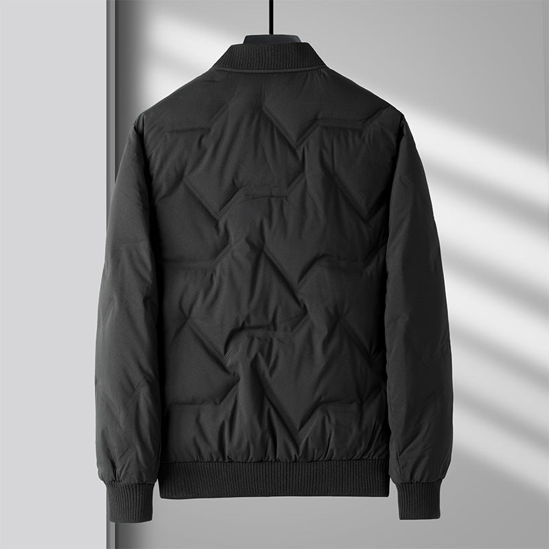 Duck Down Winter Jacket - Lightweight, Warm Business Casual Style for Men