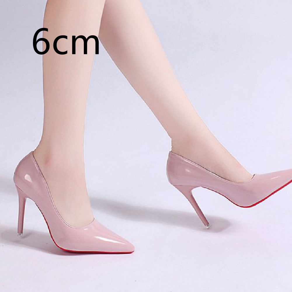 Women's Stiletto High Heels Red Bottom, Sexy Pointed Toe Super High Heel Solid Colour