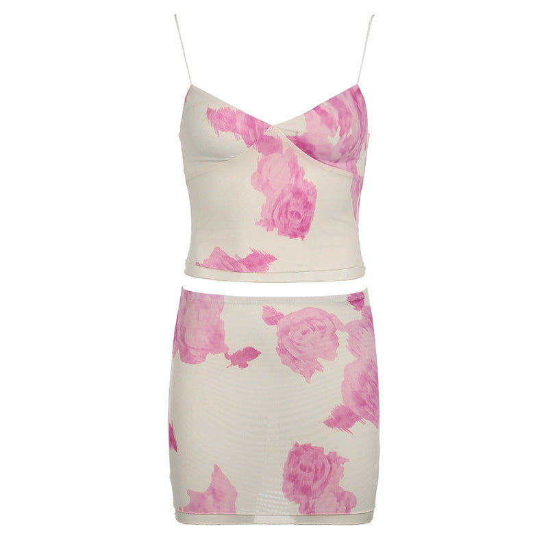Two-piece Summer Vacation Skirt Suit for Stylish Getaways