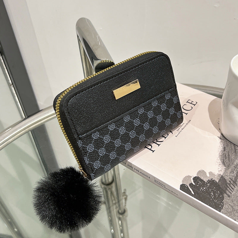 Women's Color Contrast Wallet - Short Printing Bag Wallet