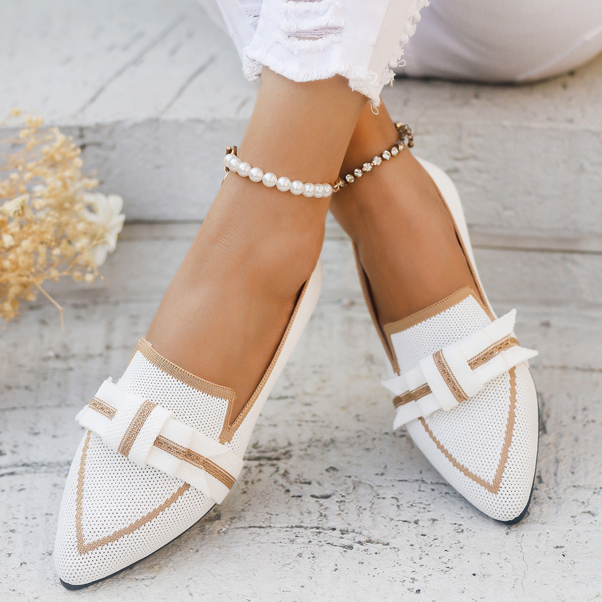 Bowknot Casual Shoes - Comfortable and Stylish Everyday Footwear