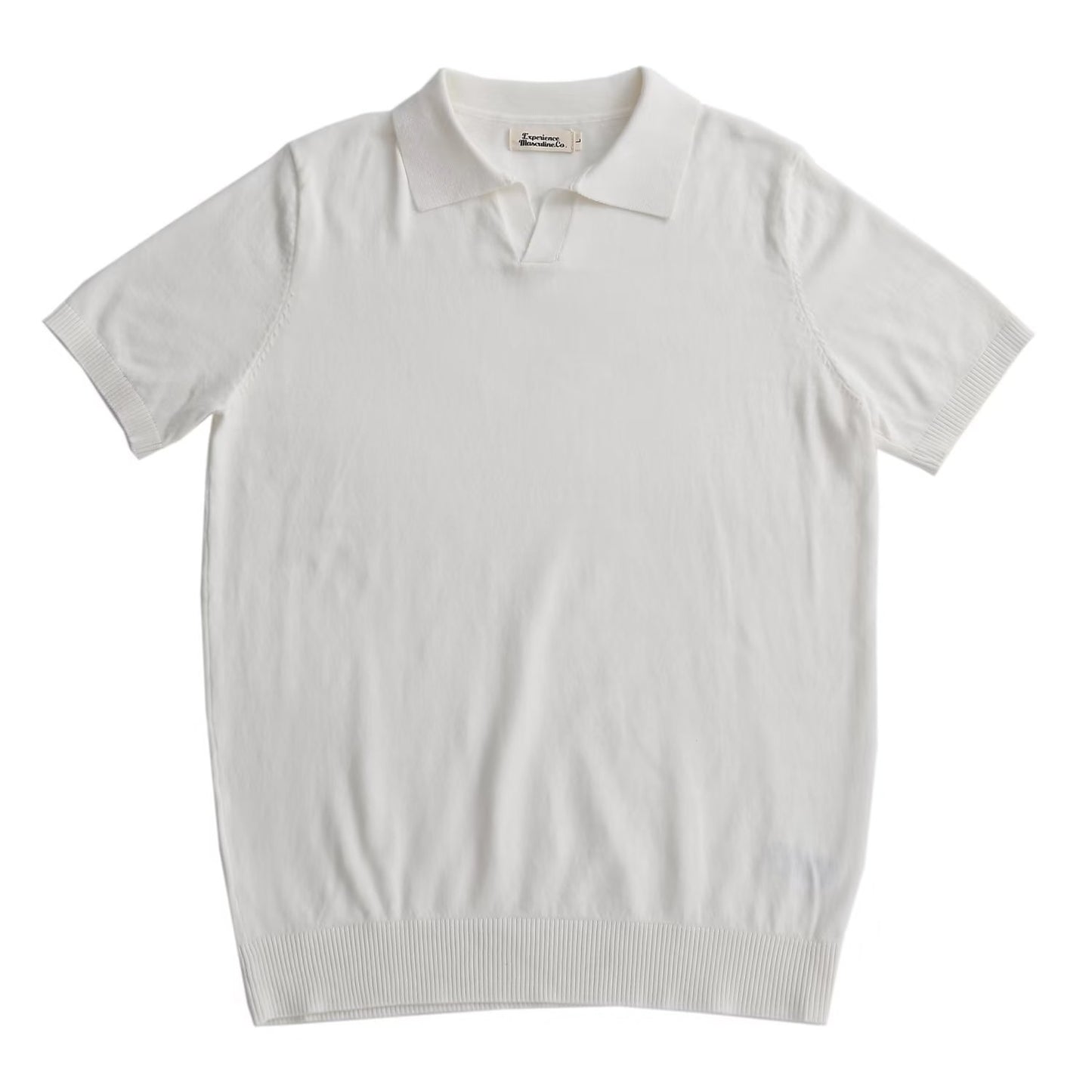Men's Summer T-shirt - Knitted Light Luxury Cool Short-sleeved T-shirt