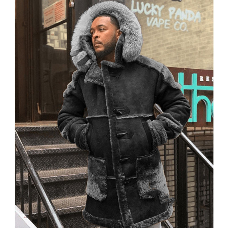 Men's Velvet Jacket with Horn Buttons