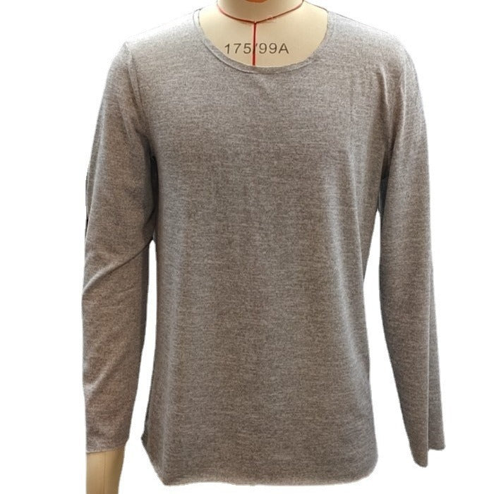 Men's Boho Casual T-shirt with Loose Fit Long Sleeves and Collar