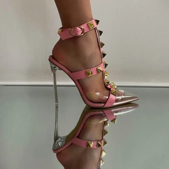 Women's High Heels Rivet - Stylish and Elegant Footwear